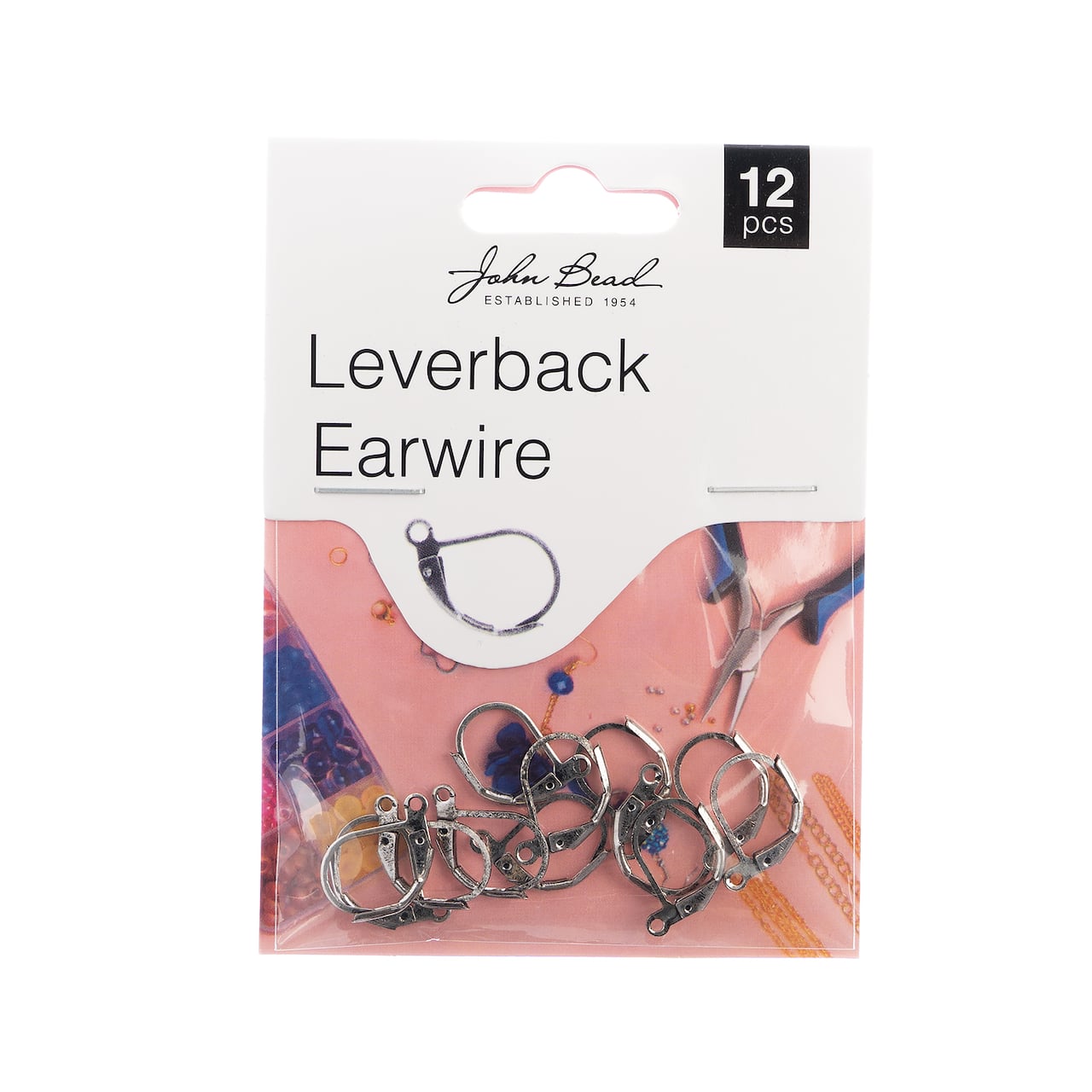 John Bead Must Have Findings 15mm Leverback Earwire, 12ct.